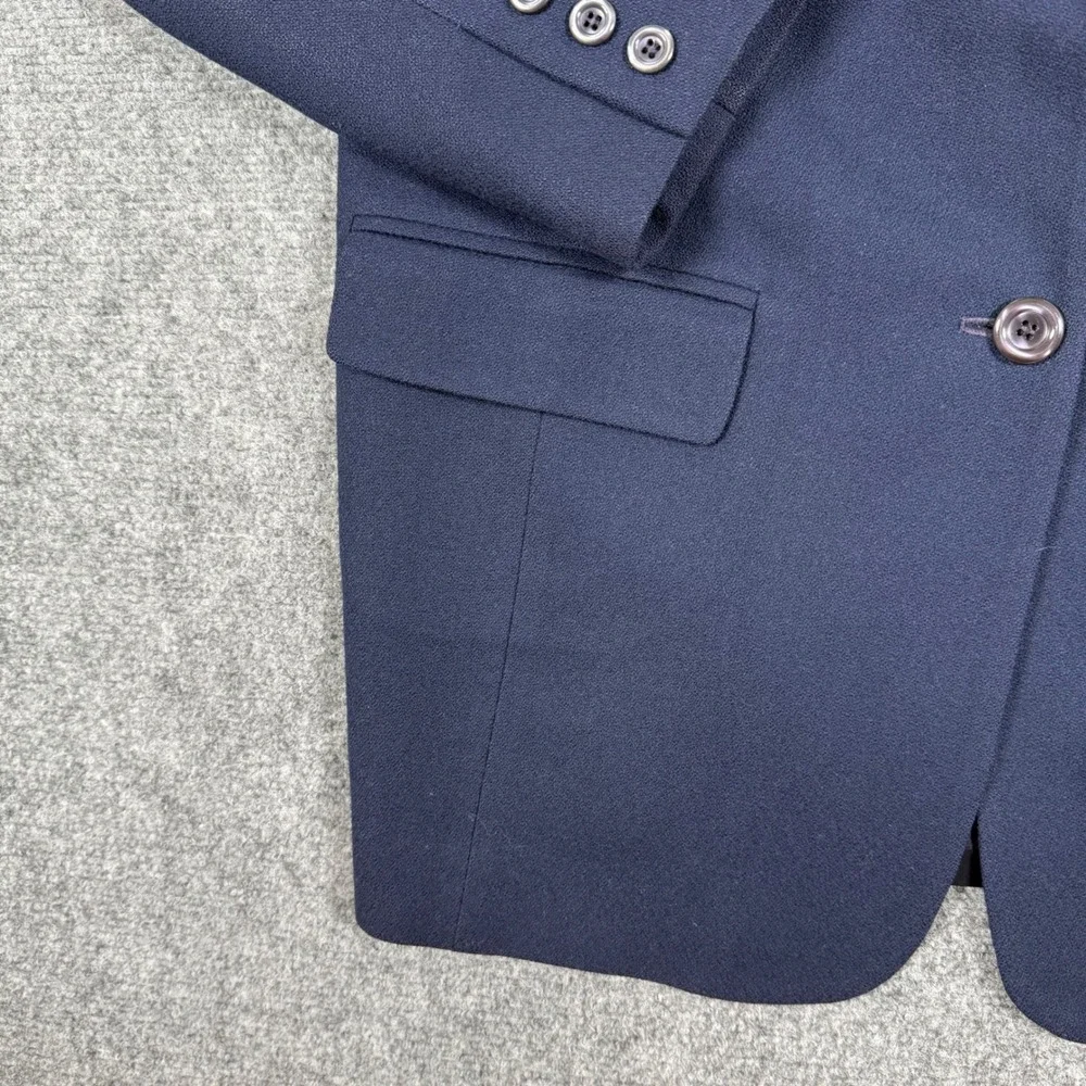 Pendleton Size 16 Navy Blue Tall 100% Virgin Wool Blazer Jacket Two Button Men's
